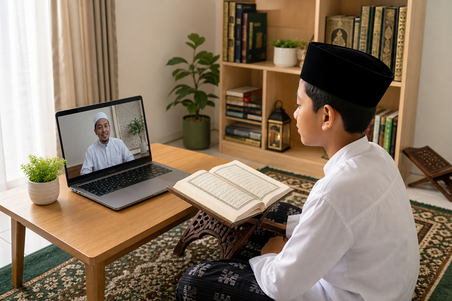 Belajar mengaji online bersama ustaz