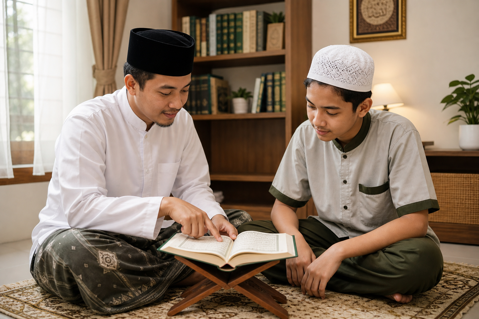 Sesi mengaji privat satu per satu